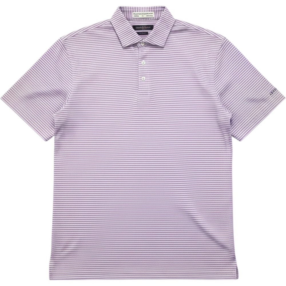 Holderness & Bourne The Maxwell Purple Striped Golf Polo Shirt Mens Large NWT